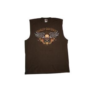 Vintage Harley-Davidson Sleeveless Biker Tee – XL (Made in USA)